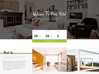Hotel design hotel services web