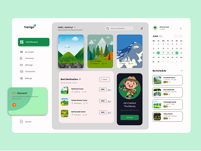 Travel app Dashboard