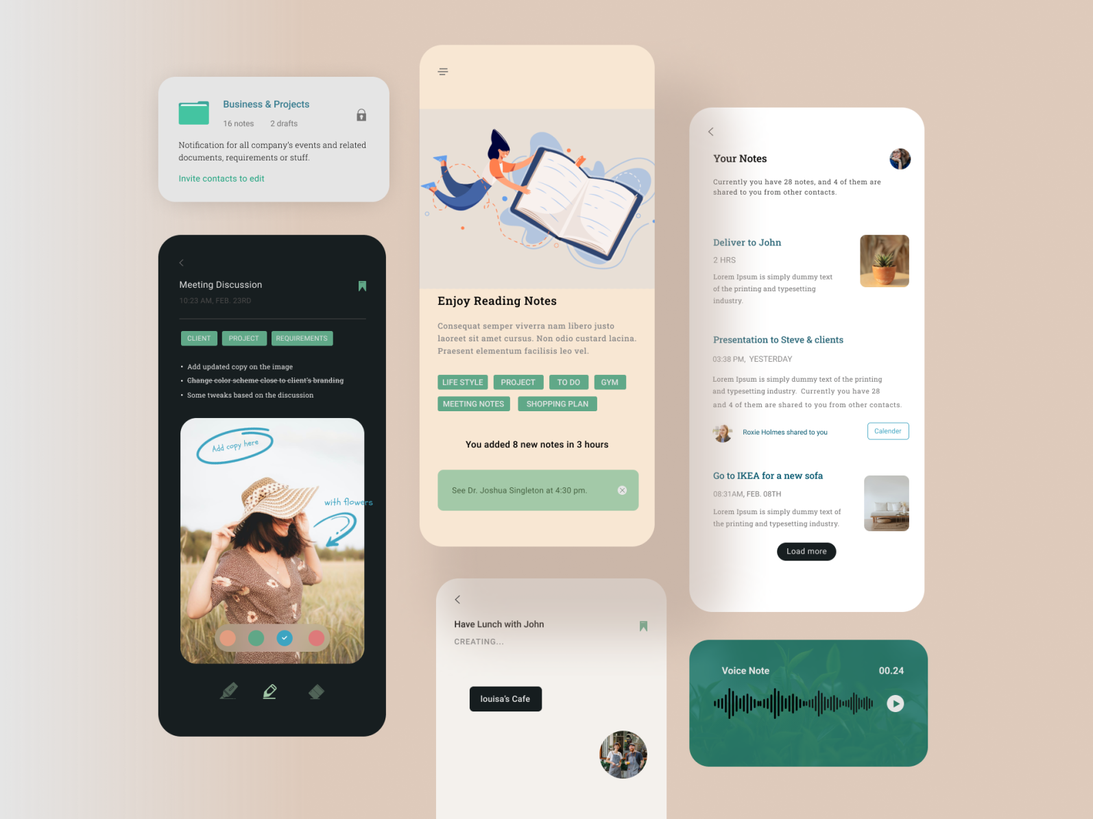 Note taking App by Yasha Agarwal on Dribbble