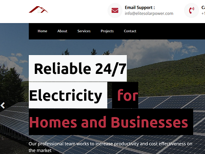 Elite Solar Power Website Design Project