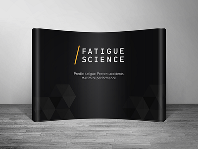 Tradeshow Booths - Fatigue Science backdrop banner billboard ad branding design graphic design illustration pop up retractable
