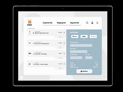 Daily UI #002: DOGGO Credit Card Checkout Page android apple challenge colors complementary dailyui design dog iphone logo prototype ui ux windows