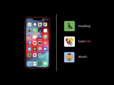 Daily UI #005: App Icons appicons apple apps dailyui design dog home iphone13 paint puppy red stencil ui uichallenge uidesign uni university ux uxchallenge uxdesign