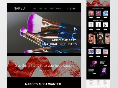 Make Up Kit Shop dark design make up make up kit mode shop ui uiux design ux web