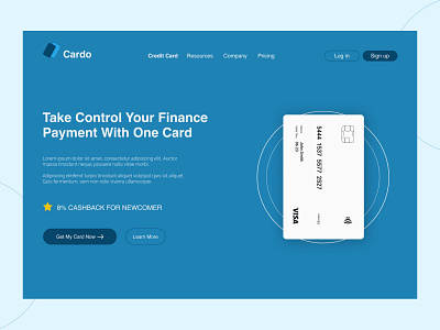 Banking and Payment Card landing page bank banking card design figma money pay payment ui uiux design ux web