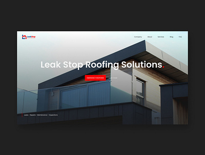 LeakStop Concept design landing page ui