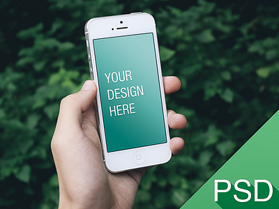 iPhone5 Mockup Template Free PSD download