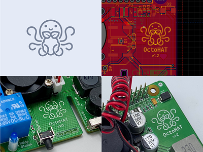 OctoHAT logo 3dprinting logo octopi octoprint pcb raspberrypi