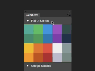ColorCraft ai color colors extension flat palette panel photoshop plugin ps tool ui
