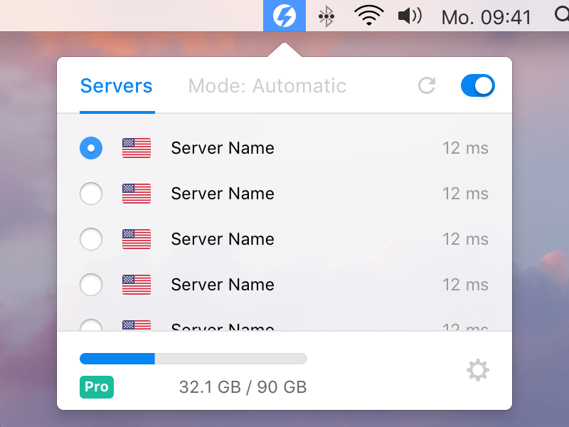 BlackSSL for Mac - Menubar App server proxy shadowsocks vpn osx mac macos app menubar blackssl