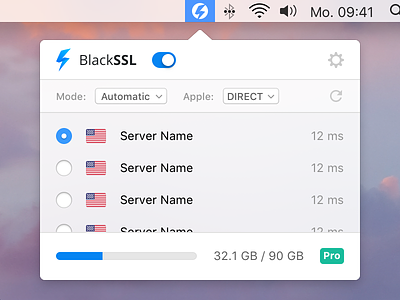 BlackSSL for Mac - Menubar App (Final) app blackssl mac macos menubar osx proxy server shadowsocks vpn