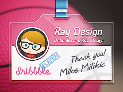 Thanks for invite! download dribbble freebie invite player psd