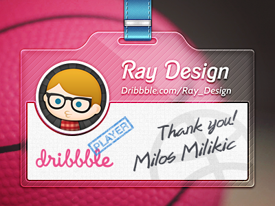 Thanks for invite! invite freebie download psd dribbble player