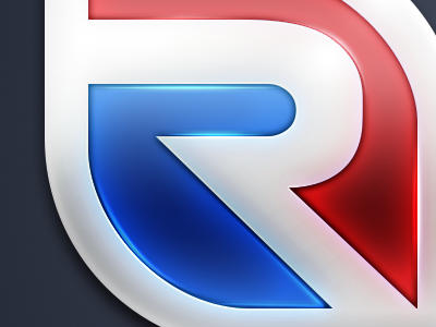 My Logo blue logo ray red