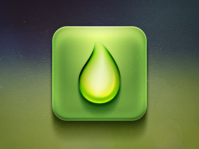 Drop icon app design drop green icon ios rain ui water