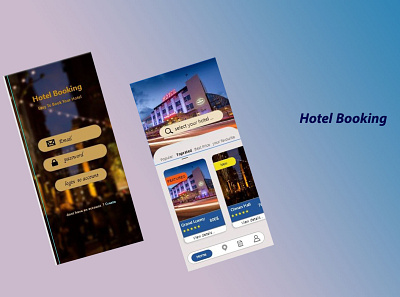 Hotel booking app adobe xd app iphon12 photoshop ux