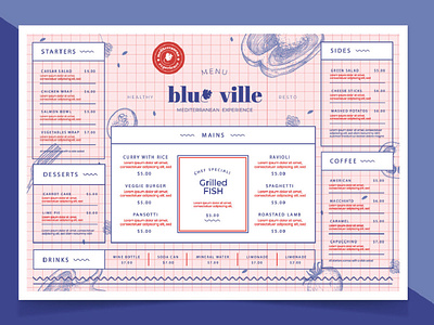 Menú Blue Ville