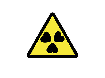 Do you like ionizing radiation? Logo for radiation lovers! 2d design health heart icon logo love radiation sign symbol ui vector x ray
