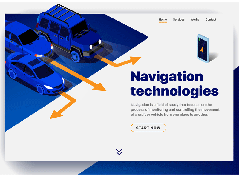 GPS navigation! 2d 3d app car design illustration infographics mobile mockup navigation vector vector art way