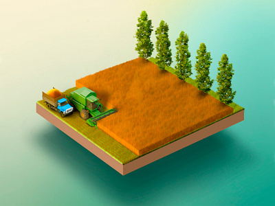 Harvesting. agriculture agronomy cereals field harvester illustration infographics wheat
