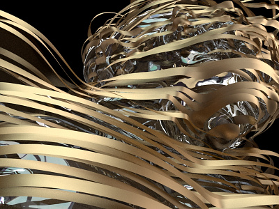 glass&gold 3d 4d arnold cinema glass gold motion render