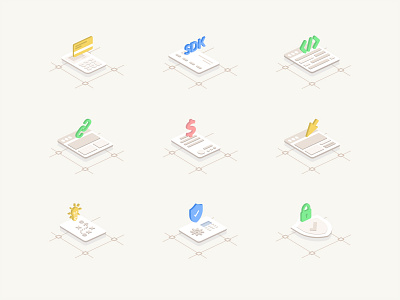 Isometric icons for PaySpace website