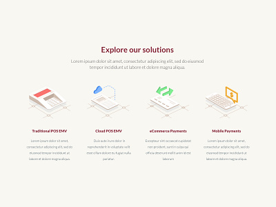Solution section | PaySpace brand identity icon illustration isometric product design responsive typography ui ux vector website design