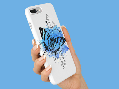 Smartphone Case Design abstract art butterfly geometry tattoo