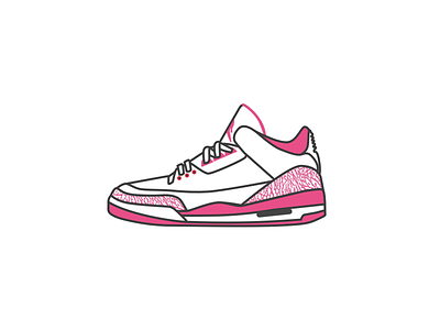 Air Jordan 3 － dribbble style air jordan aj dribbble hello icon illustration illustrator sneaker 乔丹 球鞋