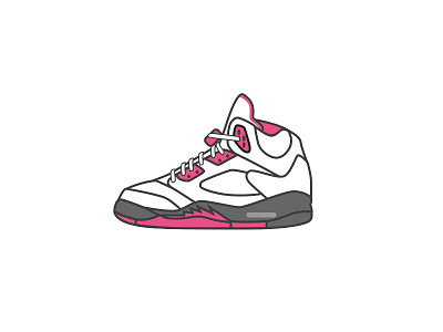 Air Jordan 5 - Dribbble style air jordan aj dribbble icon illustration illustrator sneaker 乔丹 球鞋