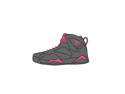 Air Jordan 7 - Dribbble style air jordan aj dribbble icon illustration illustrator sneaker 乔丹 球鞋