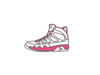 AirJordan9 - Dribbble style air jordan aj dribbble hello icon illustration illustrator logo sneaker 乔丹 球鞋