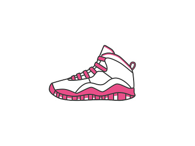 AirJordan10 - Dribbble style air jordan aj dribbble hello icon illustration illustrator sneaker 乔丹 球鞋
