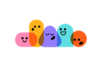 Happy Shapes graphic design illustration