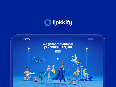 Linkkify - Enable IT Solutions branding graphic design landing page landing page design sarmadmustafa sarmadstudio ui ui ux uiux design user interface design web design webpage design website design