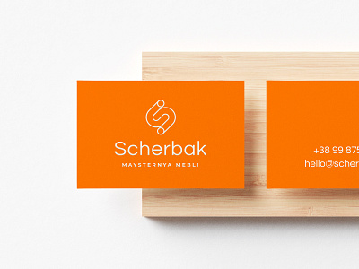 Scherbak – business cards brand identity branding business cards card free furniture kharkiv logo logo designer logotype mark new york packaging paper ukraine usa