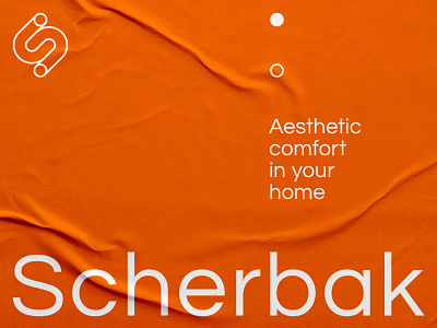 Scherbak – poster design brand identity branding furniture graphic design layout letter minimal monogram poster print s logo typography