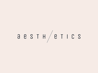 Aesthetics – logotype design brand brand identity branding design graphic design letter logo logotype minimal new york type