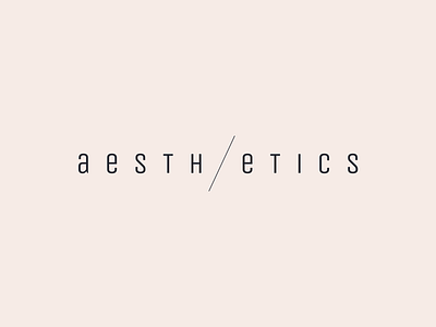 Aesthetics – logotype design brand brand identity branding design graphic design letter logo logotype minimal new york type