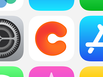 C – iOS icon design app brand brand identity branding c logo emblem graphic design icon ios iphone logo mark minimal