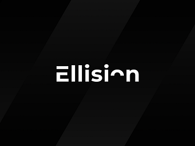 Ellision black logo minimal type white