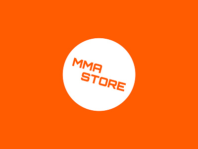 MMA Store logo minimal mma orange type