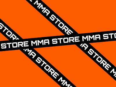 MMA Store brand identity brand identity logo minimal mma orange packing type