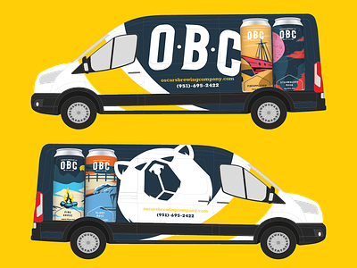OBC Full Van Wrap bear beer branding design labels van wrap
