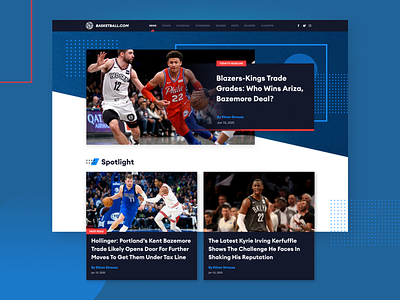 Basketball.com basketball design figma sport ui ux web