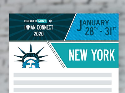 NY banner for Brokermint banner comic book style email