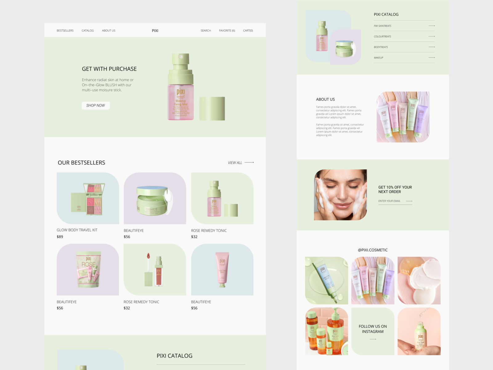 Redesign online store pixi by Kseniya Beliauskaya on Dribbble