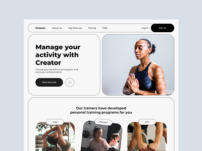 Fitness training programs – web app activities fitness gym lending lending sport sport app traine ui ux web web app workout