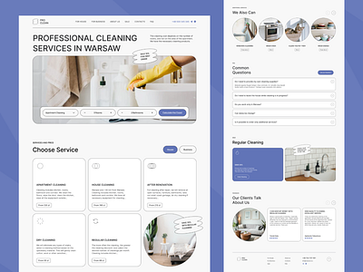 Cleaning service – redesign web service calculate cart cleaning logo modern design price sale service ui web web design