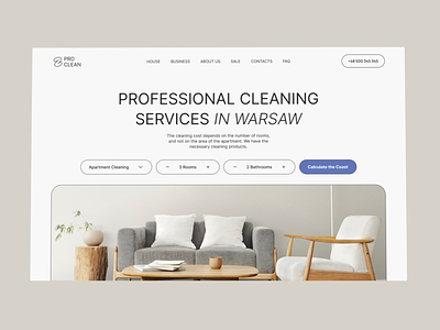 Cleaning services – website